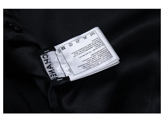 Chanel, top in seta nera con fiocco sul retro Nero - vista 6