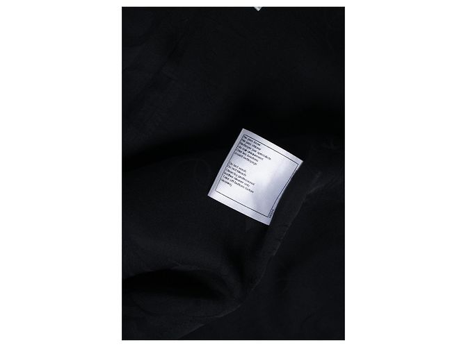 Chanel, schwarze geraffte Jacke mit 4 Taschen aus Leder - Ansicht 8