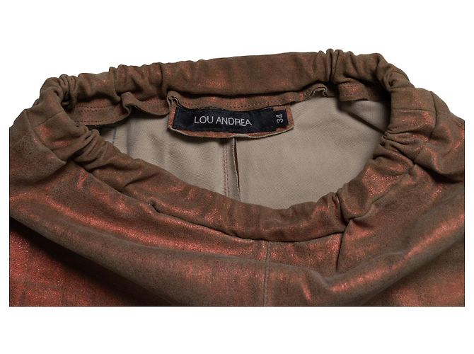 Autre Marque Pantalones de cuero metálico Lou Andrea - vista 5