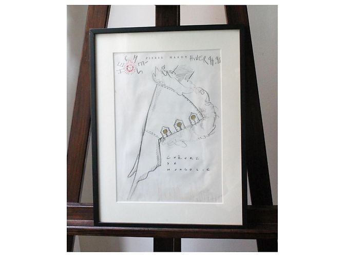 Pierre Hardy croquis d'un gant pour Hermès collection hiver 1994 - 1995 Blanc - vue 2