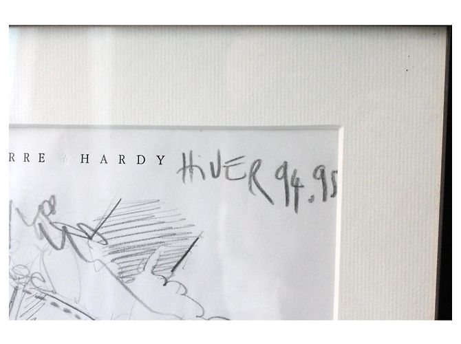 Pierre Hardy croquis d'un gant pour Hermès collection hiver 1994 - 1995 Blanc - vue 3