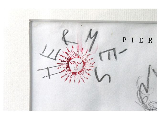Pierre Hardy croquis d'un gant pour Hermès collection hiver 1994 - 1995 Blanc - vue 4