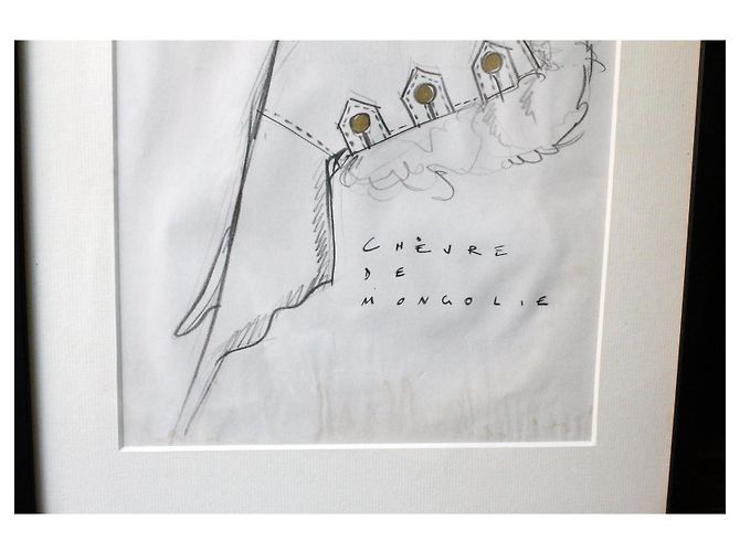 Pierre Hardy croquis d'un gant pour Hermès collection hiver 1994 - 1995 Blanc - vue 8