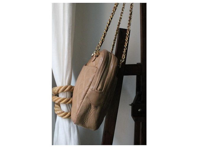 Borsa Chanel Modello Camera in Pelle Beige - vista 10