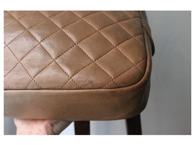 Borsa Chanel Modello Camera in Pelle Beige - vista 13