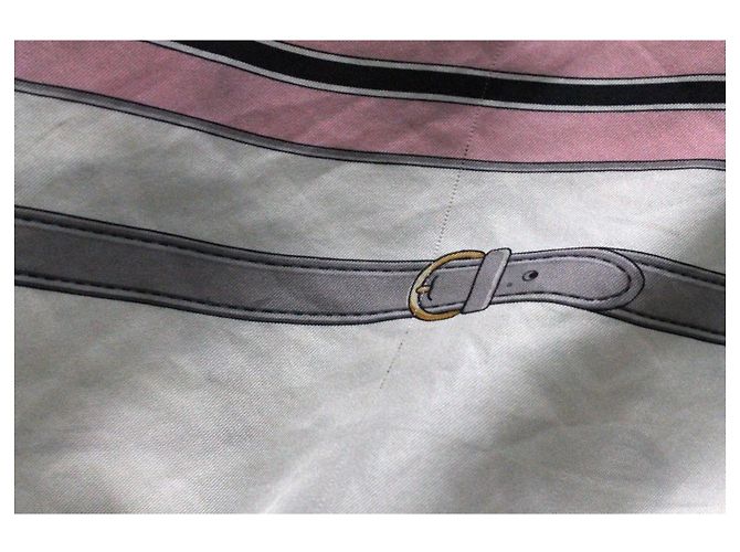 Céline quadrato in seta rosa - vista 4