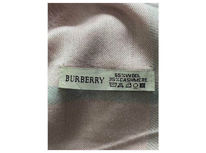 Sciarpa Burberry rosa in lana e cashmere - vista 5