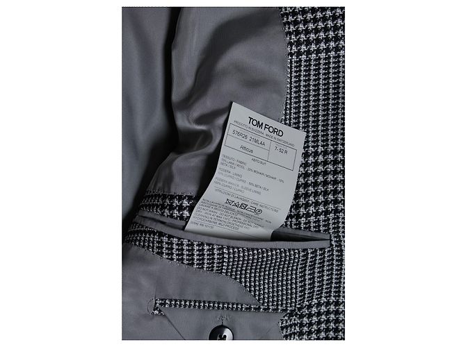 Tom Ford, Atticus Blazer Prinz der Wale Schwarz Weiß - Ansicht 9