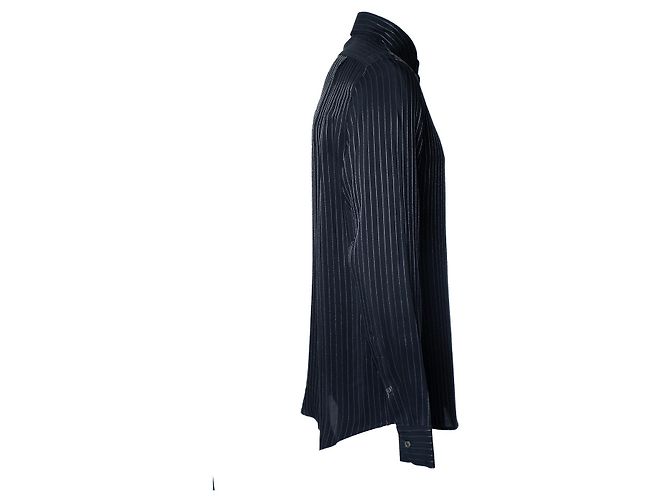 Camisa listrada de lurex preto Alexander McQueen - vista 4