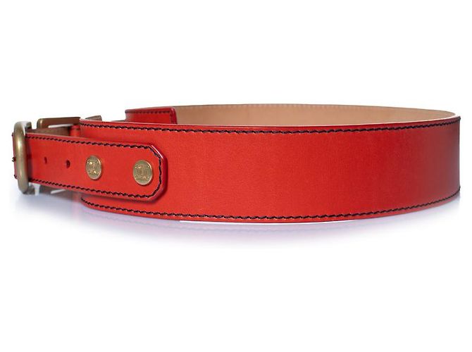 Céline Celine, cinturón de cuero rojo Roja - vista 2