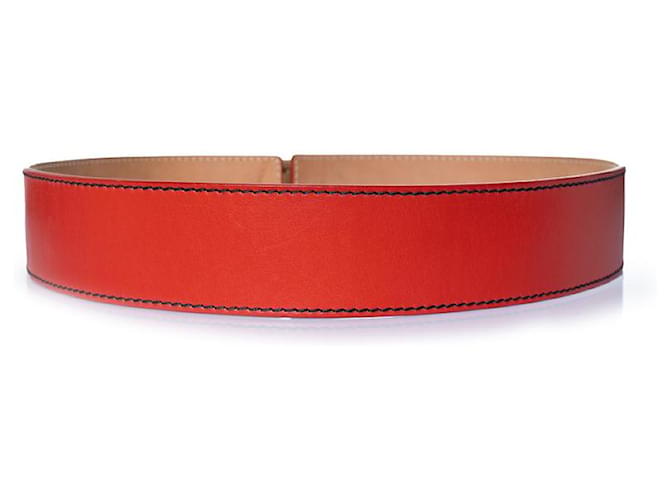 Céline Celine, cinturón de cuero rojo Roja - vista 3