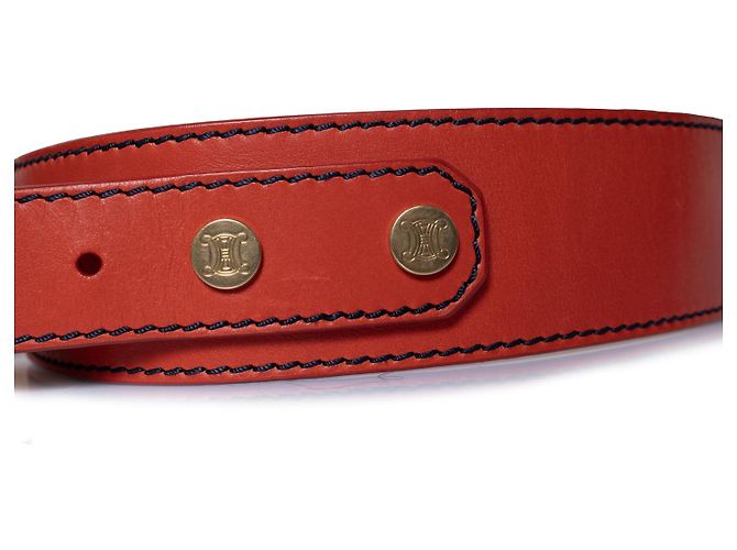 Céline Celine, cinturón de cuero rojo Roja - vista 5