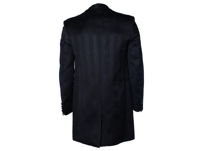 Saint Laurent, Langer Jacquard-gewebter Blazer Schwarz - Ansicht 2