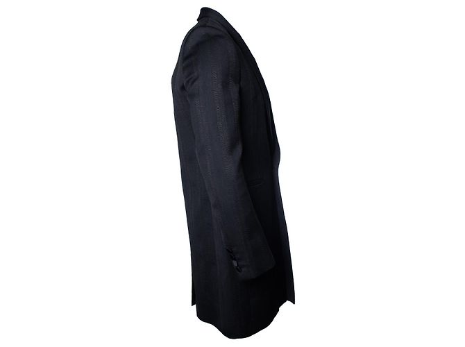 Saint Laurent, Langer Jacquard-gewebter Blazer Schwarz - Ansicht 3