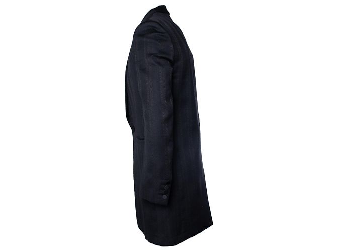 Saint Laurent, Langer Jacquard-gewebter Blazer Schwarz - Ansicht 4