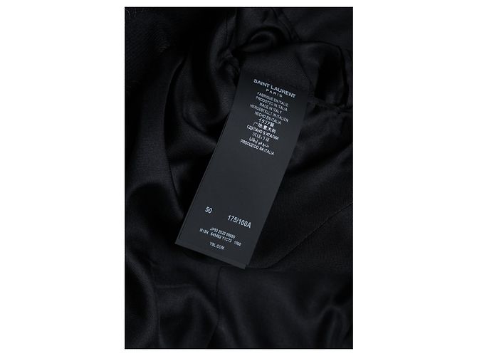 Saint Laurent, Langer Jacquard-gewebter Blazer Schwarz - Ansicht 5
