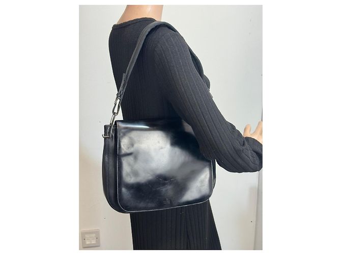 Borsa a spalla Gucci in pelle nera 303 Nero - view 10
