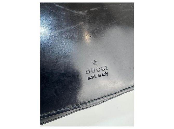 Borsa a spalla Gucci in pelle nera 303 Nero - view 11