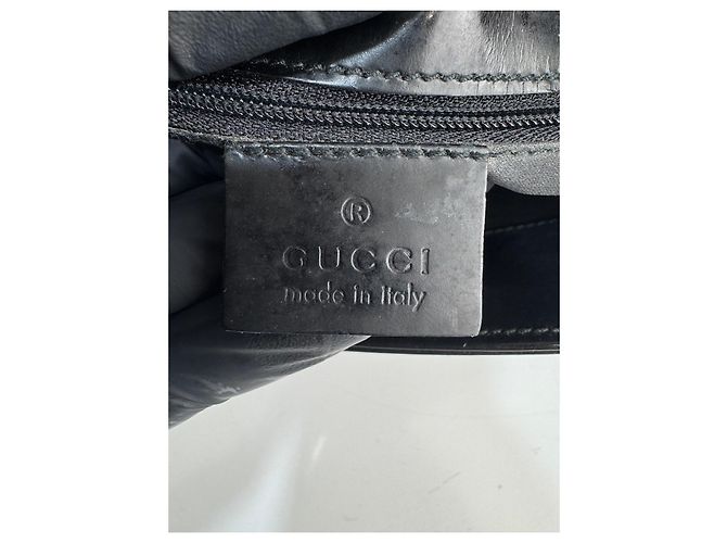Borsa a spalla Gucci in pelle nera 303 Nero - view 13