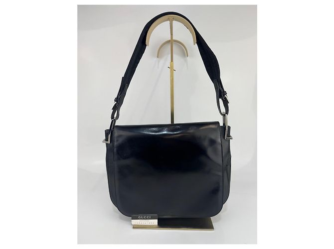 Borsa a spalla Gucci in pelle nera 303 Nero - view 2