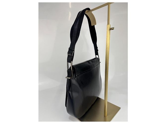 Borsa a spalla Gucci in pelle nera 303 Nero - view 6