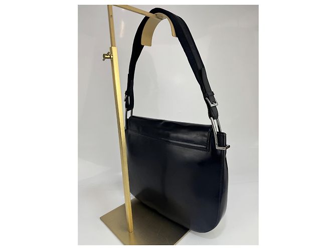 Borsa a spalla Gucci in pelle nera 303 Nero - view 7