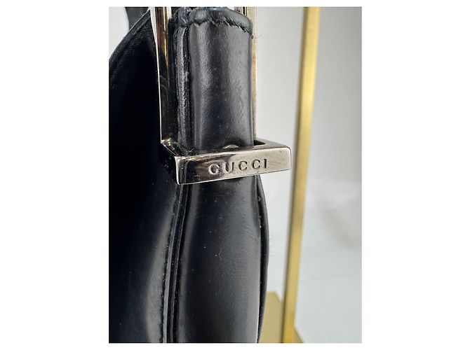 Borsa a spalla Gucci in pelle nera 303 Nero - view 8