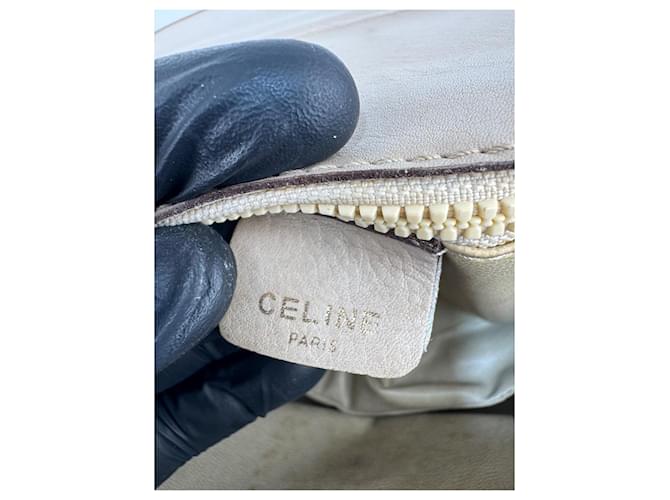 Céline Borsa a spalla Celine in pelle beige e marrone.304 - vista 13
