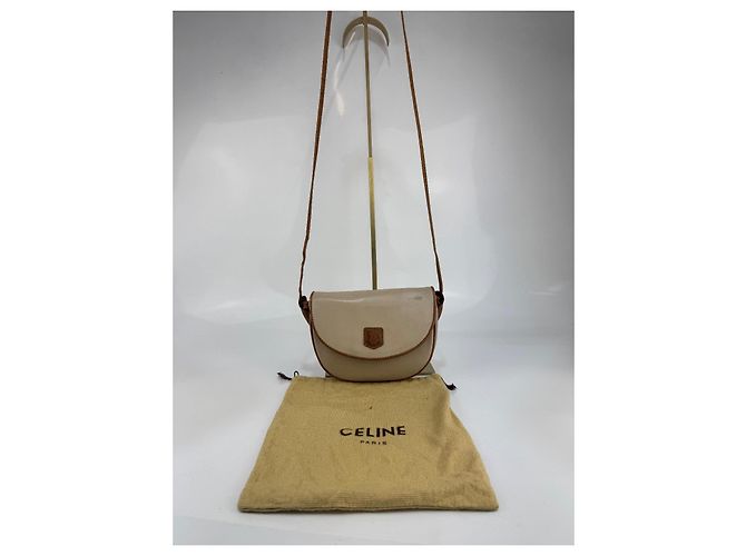 Céline Borsa a spalla Celine in pelle beige e marrone.304 - vista 2