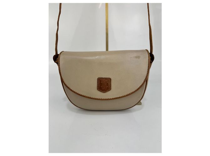 Céline Borsa a spalla Celine in pelle beige e marrone.304 - vista 3