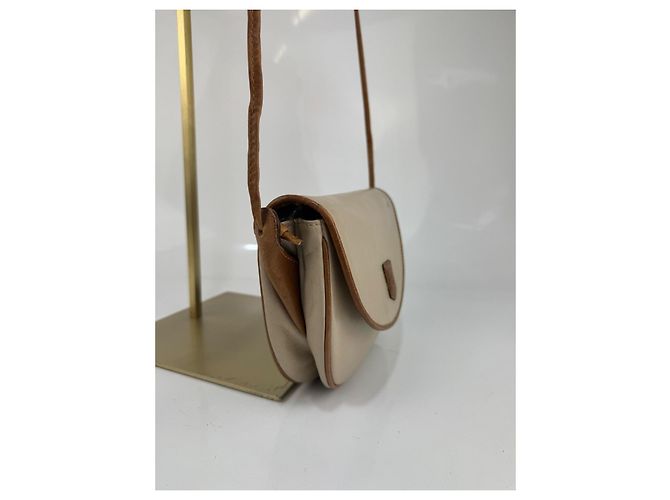 Céline Borsa a spalla Celine in pelle beige e marrone.304 - vista 4