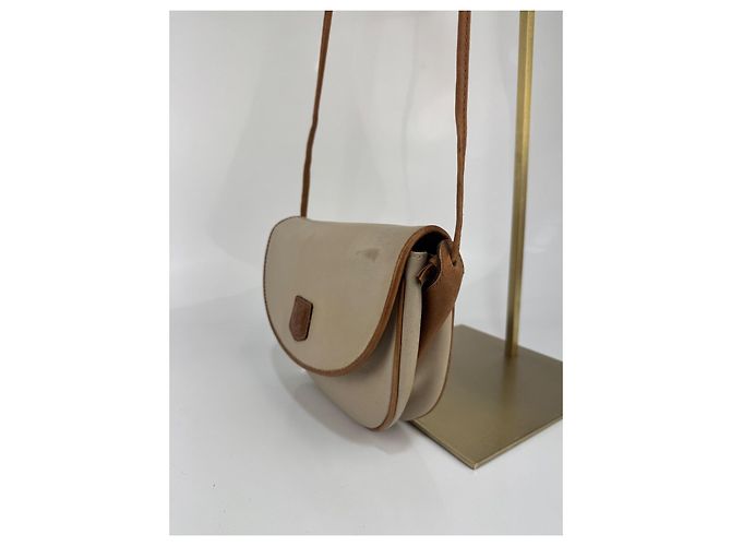 Céline Borsa a spalla Celine in pelle beige e marrone.304 - vista 7