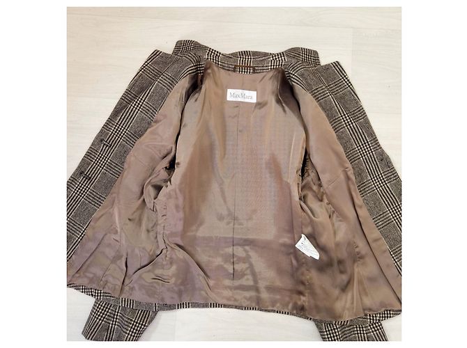 Max Mara wool jacket, vintage jacket 1990s-2000s Brown Beige - view 13