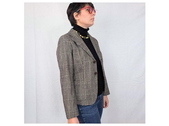 Max Mara wool jacket, vintage jacket 1990s-2000s Brown Beige - view 3