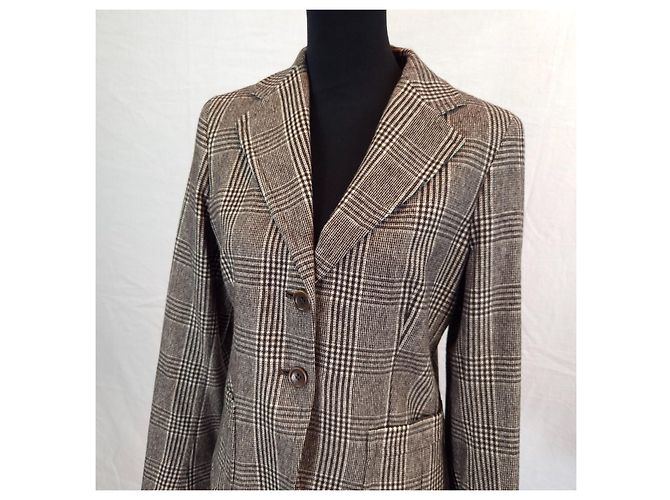 Max Mara wool jacket, vintage jacket 1990s-2000s Brown Beige - view 5