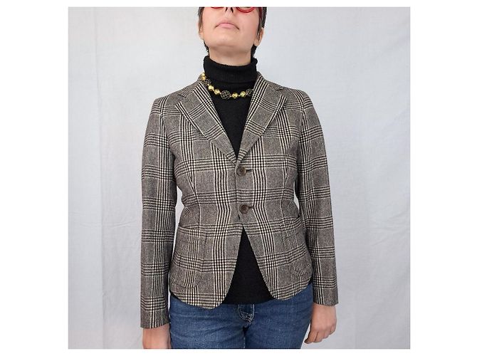 Max Mara wool jacket, vintage jacket 1990s-2000s Brown Beige - view 6