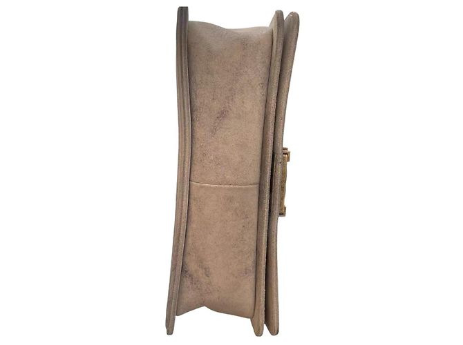 Bolso Boy Flap Chanel de ante acolchado desgastado - Tamaño mediano antiguo Beige - vista 11