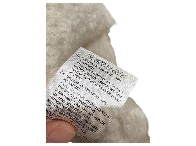 Totême toteme Boxy Bouclé-Strick Milch Weiß - Ansicht 6