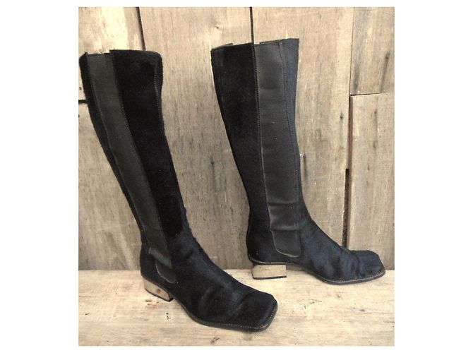 Botas Dolce & Gabbana en piel de potro negra Negro - vista 2