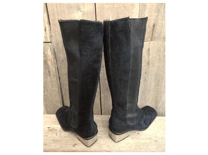 Botas Dolce & Gabbana en piel de potro negra Negro - vista 4