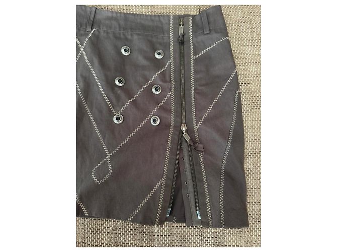 Falda Christian Dior Marrón de Algodón Castaño - vista 5