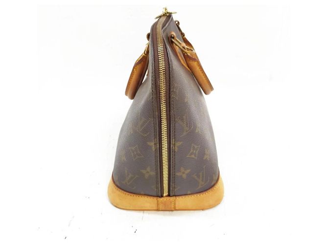 Louis Vuitton Alma PM Borsa Marrone in Pelle - vista 2