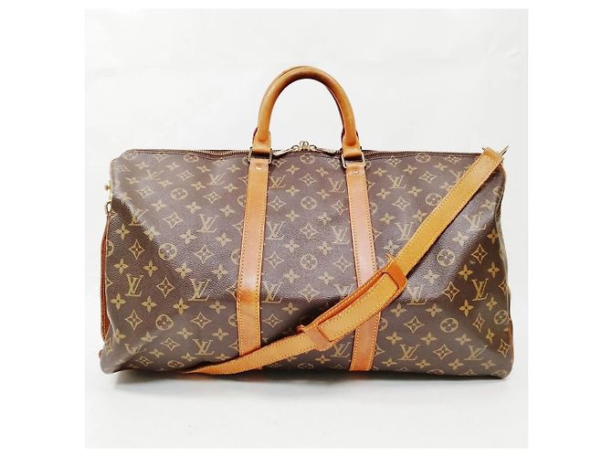 Louis Vuitton Keepall Babdouliere 50 Marrone - vista 2