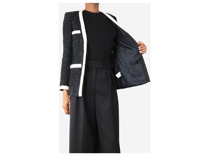 Veronica Beard Schwarze Boucle-Jacke - Größe XS - Ansicht 4