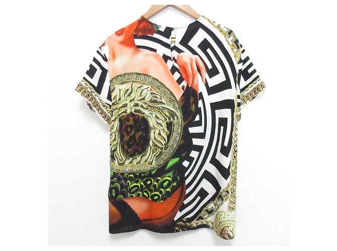 Blusa de seda de manga corta Gianni Versace Multicolor - vista 2