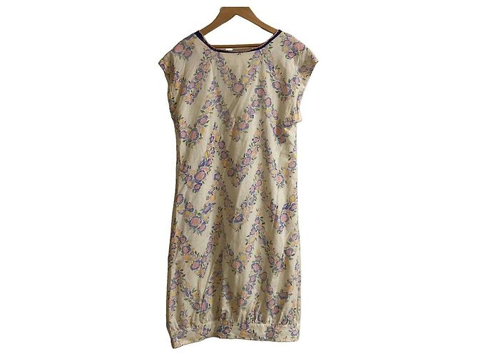 Autre Marque Mina perhonen Blumenvorhang Kleid Weiß - Ansicht 2