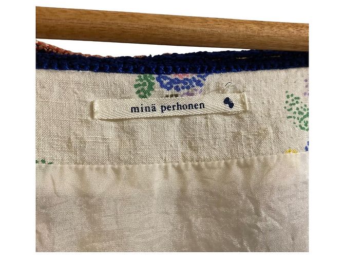 Autre Marque Mina perhonen Blumenvorhang Kleid Weiß - Ansicht 4