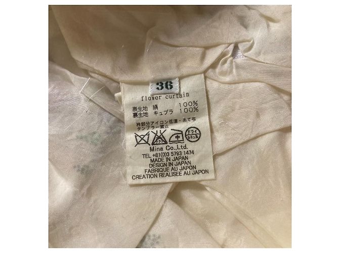 Autre Marque Mina perhonen Blumenvorhang Kleid Weiß - Ansicht 5
