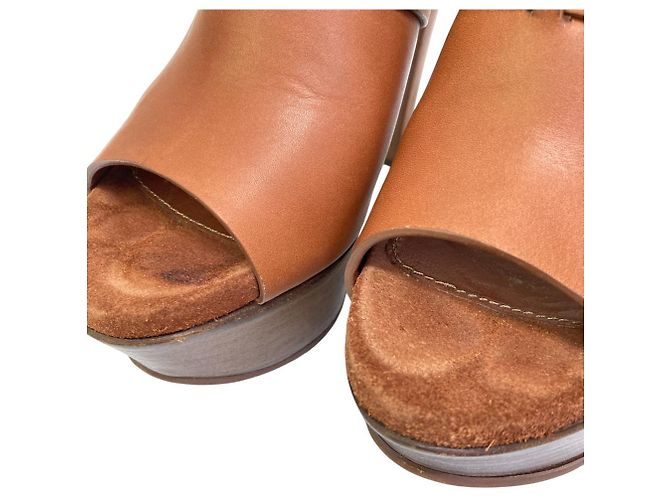 Autre Marque Hochhackige Ledersandalen von Sergio Rossi Braun - Ansicht 11