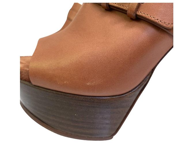 Autre Marque Hochhackige Ledersandalen von Sergio Rossi Braun - Ansicht 12